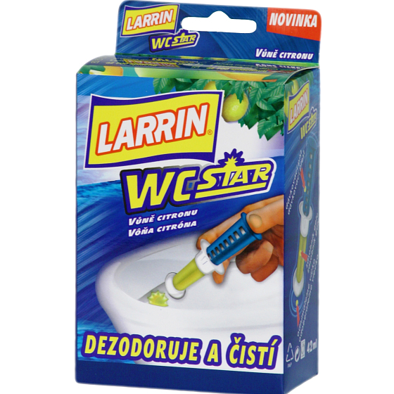Larrin Wc Star vôňa Citron gél do Wc misy 7 s gélovou náplňou 42 ml