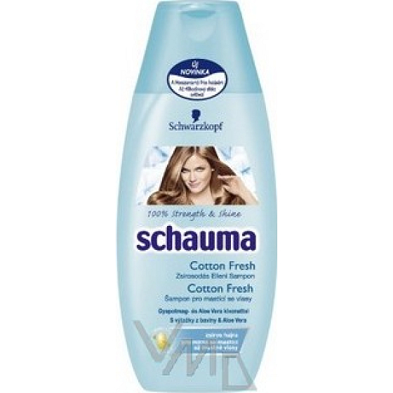 Schauma Cotton Fresh šampón na vlasy pre mierne sa mastiace až mastné vlasy 250 ml