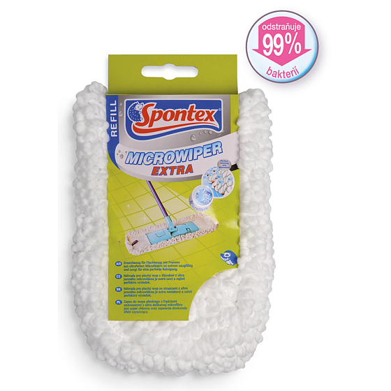 Spontex Microwiper Extra náhrada pre plochý mop s strapcami s aktívnym mikrovláknom