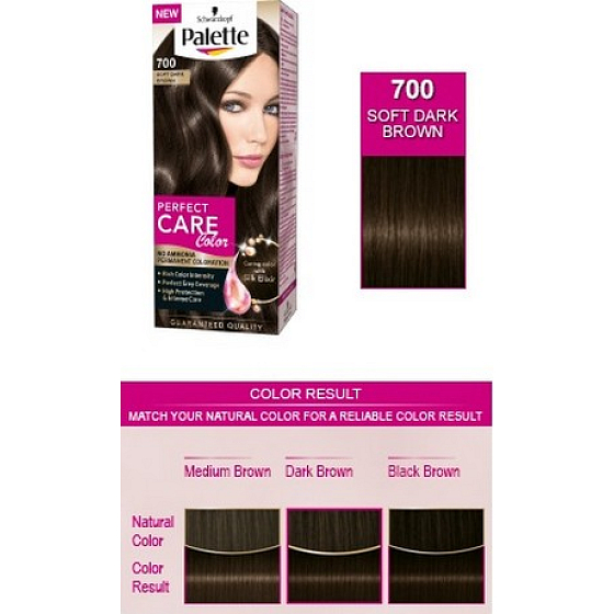Palette Perfect Color Care farba na vlasy 700 Jemný tmavohnedý