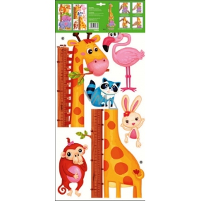 Samolepky na stenu strom zvieratka v zoo žirafa 70 x 33 cm 1 arch