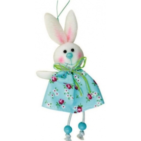 Zajac modrý v kvetované sukni 15 cm