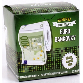 Albi Vtipný toaleťák Ako Euro bankovka, 20 metrov šušťavého luxusu, Darčekový toaletný papier
