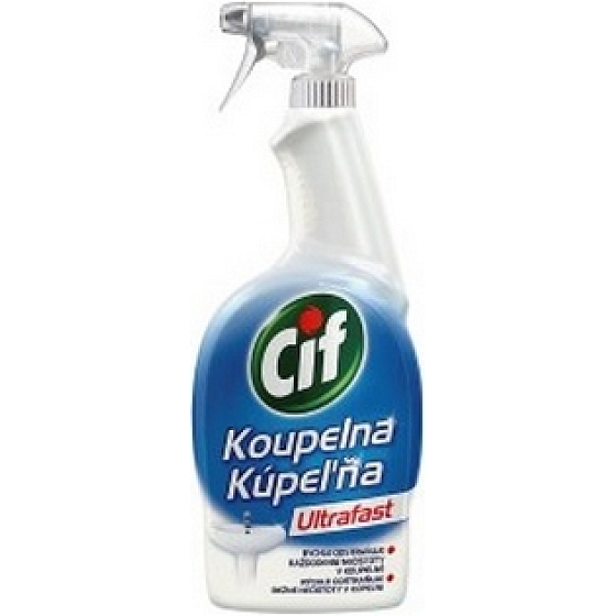 Cif Ultrafast Kúpeľňa Čistiaci prostriedok na nečistoty v kúpeľni 750 ml rozprašovač