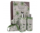 Bohemia Gifts Botanica Konopný olej sprchový gél 200 ml + šampón na vlasy 200 ml + toaletné mydlo 100 g, kniha kozmetická sada