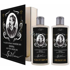 Bohemia Gifts Gentleman Olivový olej sprchový gél 250 ml + šampón na vlasy 250 ml, knižná kozmetická sada