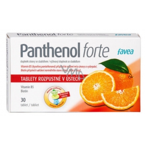 Favea Panthenol forte zmierňuje zápaly horných dýchacích ciest, regeneruje 30 tabliet