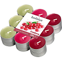 Bolsius Aromatic Cranberry - Brusnica vonné čajové sviečky 18 kusov, doba horenia 4 hodiny