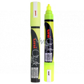 Uni Mitsubishi Chalk Marker kriedový popisovač fluo žltý 1,8-2,5 mm, PWE-5M