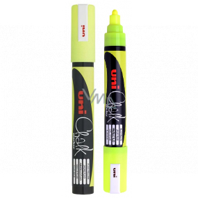 Uni Mitsubishi Chalk Marker kriedový popisovač fluo žltý 1,8-2,5 mm, PWE-5M