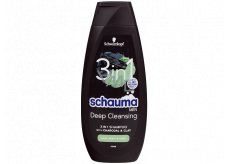 Schauma Men Charcoal & Clay 3v1 šampón na vlasy pre mužov 400 ml