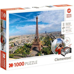 Clementoni Puzzle Paris virtuálna realita 1000 dielikov, odporúčaný vek 9+
