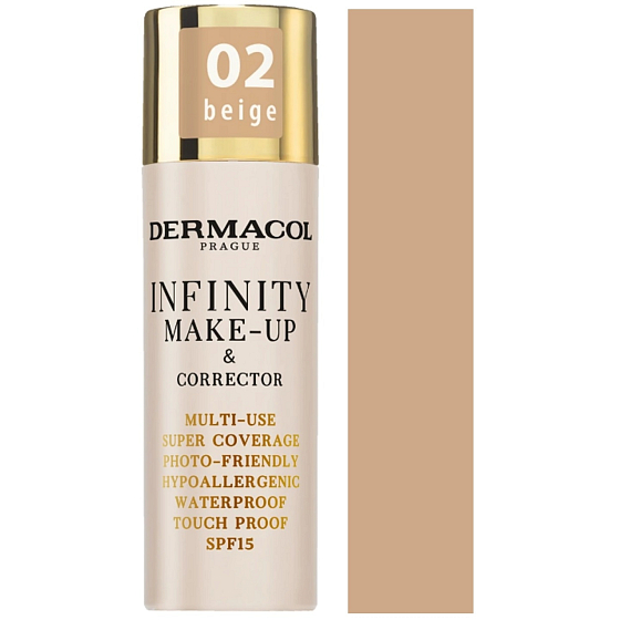 Dermacol Infinity Viacúčelový make-up a korektor 02 Beige 20 g