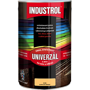 Industrol S2013 univerzál lesk vrchná farba na kov a drevo, 6100 stredne krémová, 4 l