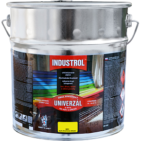 Industrol S2013 univerzál lesk vrchná farba na kov a drevo, 6201 žltá chrómová stredná, 9 l