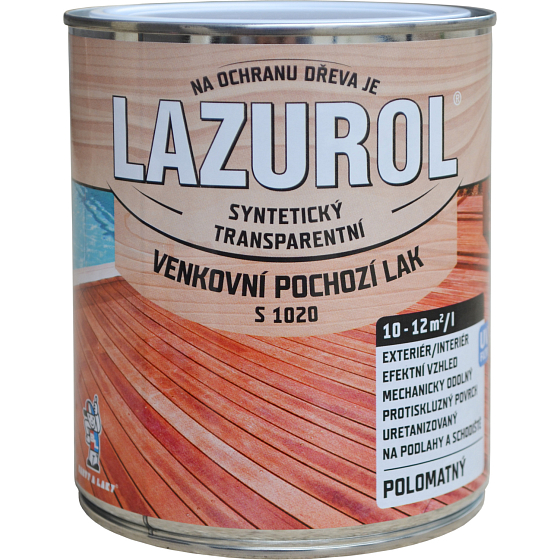 Lazurol s1020 pochozí lak na drevo polomat, bezfarebný, 750 ml