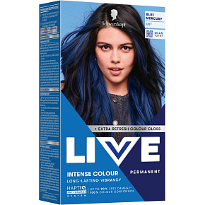 Live Intense Color U67 Metalická modrá farba na vlasy, 60 ml