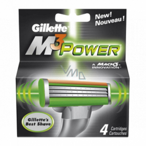Gillette Mach3 Power náhradné hlavice 4 kusy, pre mužov