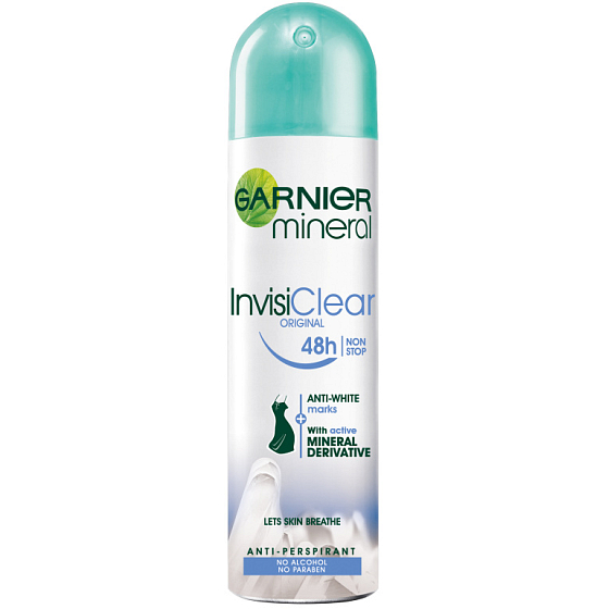 Garnier Mineral InvisiClear dezodorant sprej pre ženy 150 ml