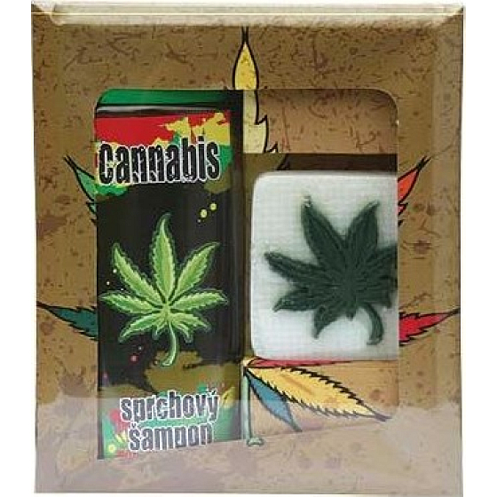Bohemia Gifts Cannabis Konopný olej sprchový gél 300 ml + mydlo 70 g, kozmetická sada