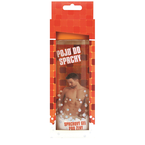Bohemia Gifts Poď do sprchy jemný sprchový gél s originálnou 3D etiketou a s hodvábnymi proteínmi, vodný melón a hroznové víno pre ženu v krabičke oranžový 300 ml