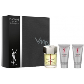 Yves Saint Laurent L Homme Sport toaletná voda 60 ml + sprchový gél 50 ml + balzam po holení 50 ml, darčeková sada