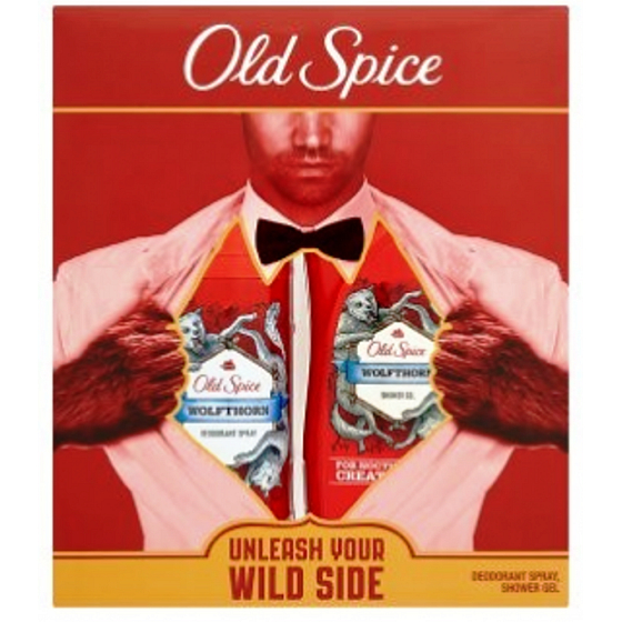Old Spice Wolfthorn dezodorant stick 50 ml + sprchový gél 250 ml, kozmetická sada