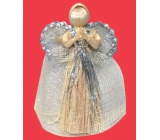Anjel strieborný dekor so zvlnenou sukňou 17 cm