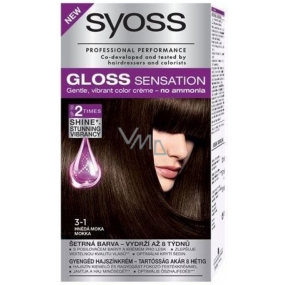 Syoss Gloss Sensation Šetrná farba na vlasy bez amoniaku 3-1 Hnedá moka 115 ml