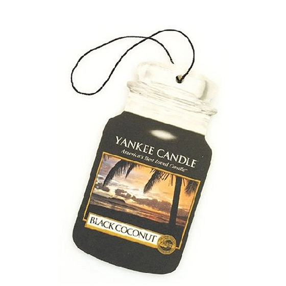 Yankee Candle Black Coconut - Čierny kokos Classic vonná visačka do auta papierová 12 g