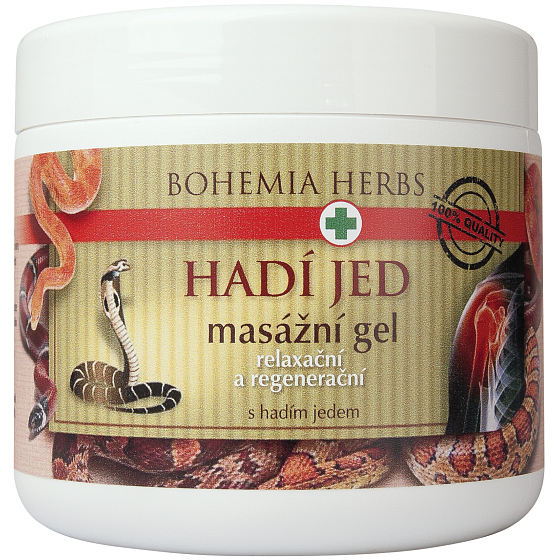 Bohemia Gifts Hadí jed masážny gél so syntetickým hadím jedom 600 ml