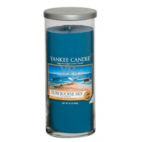 Yankee Candle Turquoise Sky - Tyrkysové neba décor vonná sviečka veľký valec sklo 75 mm 566 g