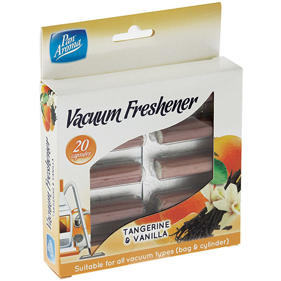 Pan Aroma Vacuum Freshener Mandarínka & Vanilka vôňa do vysávača 20 kapsúl