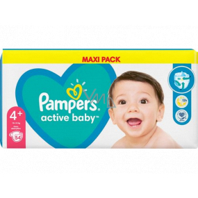 Pampers Active Baby 4+ Maxi Plus 10-15 kg plienkové nohavičky 54 ks