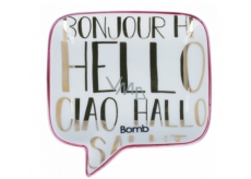 Bomb Cosmetics Hello, Ciao, Bonjour Soap Dish Keramická miska na mydlo 12,5 x 12,5 cm
