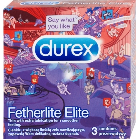 Durex Fetherlite Elite kondóm nominálna šírka: 56 mm 3 kusy