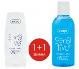 Ziaja Sensitive Skin enzymatický peeling pre citlivú pleť 60 ml + micelárna voda pre citlivú pleť 200 ml, duopack
