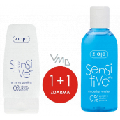 Ziaja Sensitive Skin enzymatický peeling pre citlivú pleť 60 ml + micelárna voda pre citlivú pleť 200 ml, duopack