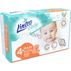 Linteo Baby Premium 4+ Maxi 10 - 17 kg jednorazové plienky 46 kusov