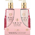 Grace Cole Warm Vanilla & Sandalwood - tekuté mydlo na ruky Vanilla & Sandalwood 300 ml + jemný krém na ruky 300 ml, kozmetická sada pre ženy
