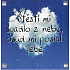 Albi Magnet Šťastie spadlo z neba, osud mi poslal teba 6,5 x 6,5 cm
