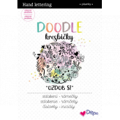 Ditipo Doodle Drawings - Zdobenie predtlačených písmen a číslic na precvičovanie 36 strán 7265001