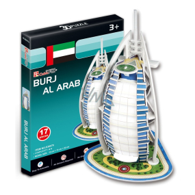 CubicFun Puzzle 3D Burj Al Arab 17 dielikov, odporúčaný vek 10+