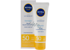 Nivea Sun UV Face Sensitive OF 50 opaľovací krém pre citlivú pleť 50 ml