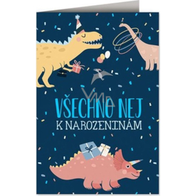 Nekupto Blahoželanie k narodeninám Dinosaury 115 x 170 mm