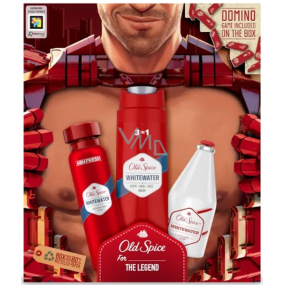 Old Spice Ironman Whitewater sprchový gél 250 ml + voda po holení 100 ml + deodorant sprej 150 ml + hracie domino, kozmetická sada pre mužov