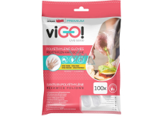 viGO! jednorázové mikrotenové rukavice 100 kusů