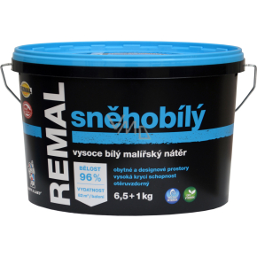 REMAL Snehobiely vysoce biela farba na zeď, 6,5+1 kg REMAL Snehobiely vysoce biela farba na zeď, 6,5+1 kg