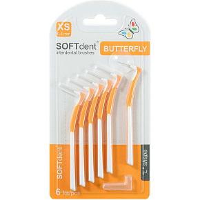 SOFTdent zahnuté mezizubné kartáčky XS 0,4 mm, 6 ks SOFTdent zahnuté mezizubné kartáčky XS 0,4 mm, 6 ks