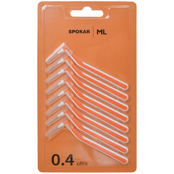Spokar ML Medzizubné kefky L 0,4 mm ultra, sada 8 kusov
